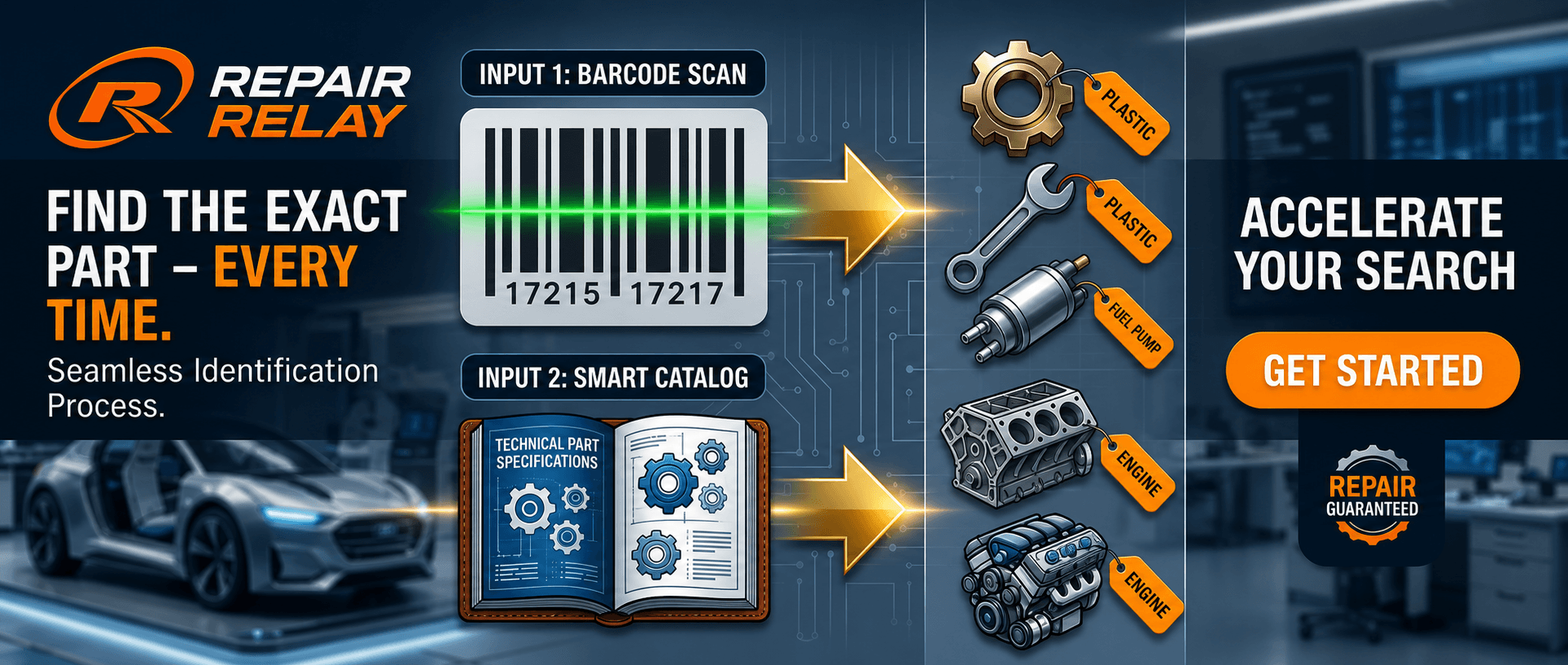 Repair Relay — find the exact part, every time